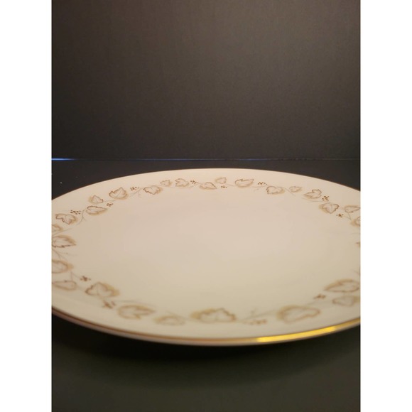 Vintage Noritake Ivory China Goldivy 10.5" Round Dinner Plate 7531 - Picture 4 of 8